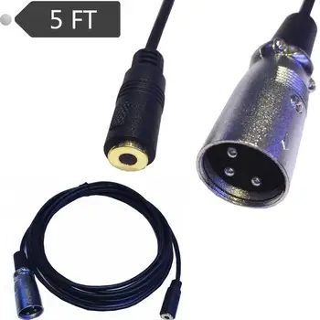 

LBSC XLR male plug to mini 3.5mm female stereo audio mixer to iPod cable,5FT