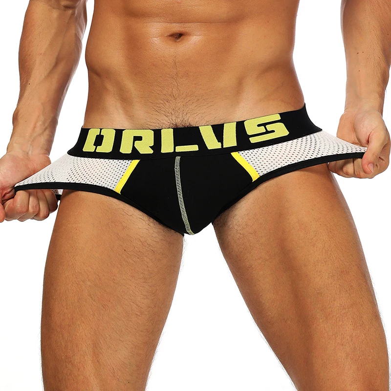 ORLVS сексуальное мужское нижнее белье Cueca Masculina Slip Мужское из хлопка бикини для