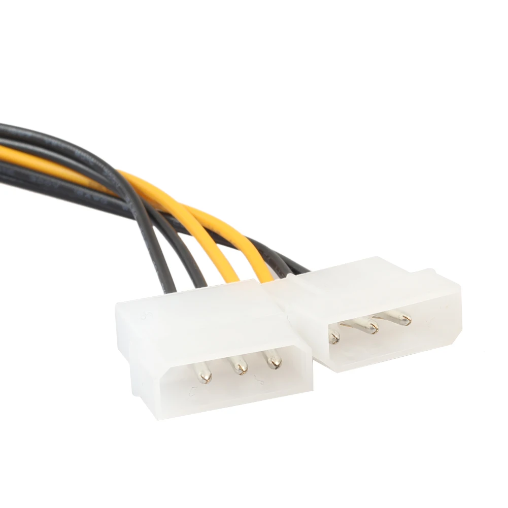 1 шт. 2 5 6Pin к двойному 4 Pin PCI E Express видеокарта адаптер питания кабель разъем