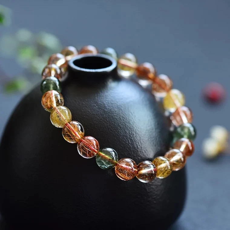 Rutilated Quartz Crystal Bracelet