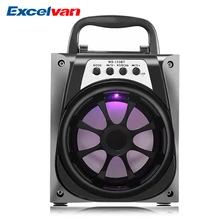 Excelvan MS-113BT, беспроводной Bluetooth динамик, портативный, 8 Вт, высокая мощность, выход, мультимедиа, FM радио, светодиодный, для танцев, вечерние Excelvan MS-113BT, беспроводной Bluetooth динамик, портативный, 8 Вт, высокая мощность, выход, мультимедиа, FM радио, светодиодный, для танцев, вечерние