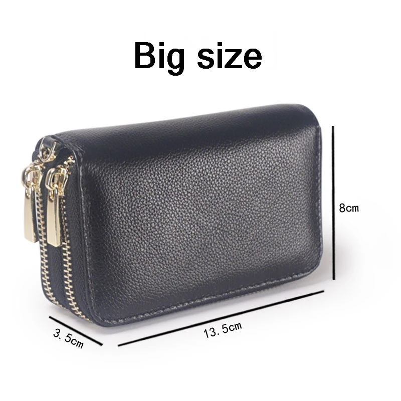 Men's Genuine Cow Leather Car Key Holder Multifunction Housekeeper Motor Key Case Double Zip key case key holder key organizer key purse