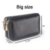 Classic New Double Zip Men's Genuine Cow Leather Car Key Holder Multifunction Housekeeper High Class Motor Key Case 6