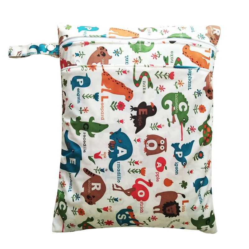 Waterproof Reusable Baby Cloth Diaper Nappy Wet /& Dry Bag Swimmer Light Green