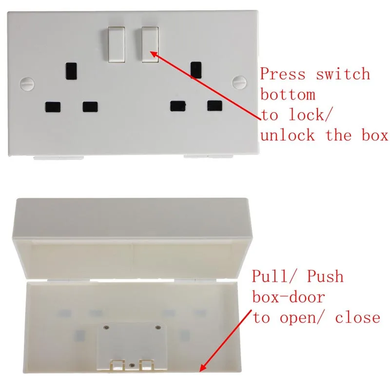 Настенная розетка, пластиковая коробка для хранения, секретный контейнер для хранения денег, безопасный шкафчик, шкатулка для ювелирных изделий, коллекционный Чехол, Органайзер