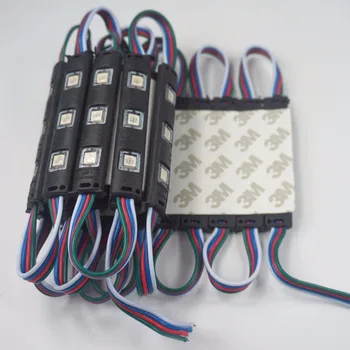 

20PCS Black ABS Shell 5050 RGB 3 Leds Injection Led Module DC 12V RGB Led Module Signs