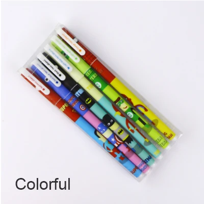 6 шт./лот цветные и черные милые Мультяшные гелевые ручки для студентов милые ручки материал canetas escolar канцелярские принадлежности papelaria - Цвет: Style 08 Colorful