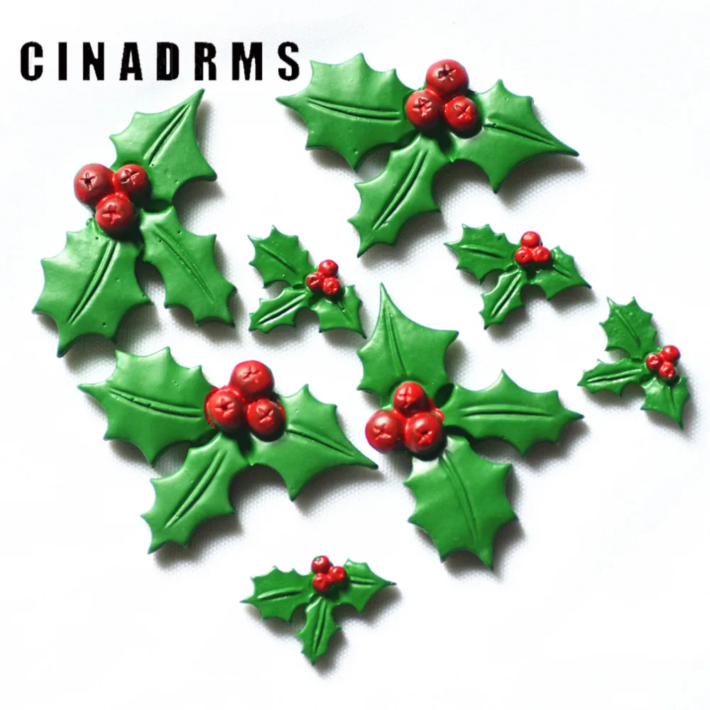 

Cute Mixed Lot Christmas Holy Leaf resin Cabochons,Scrapbooking embellishments,Christmas decoration