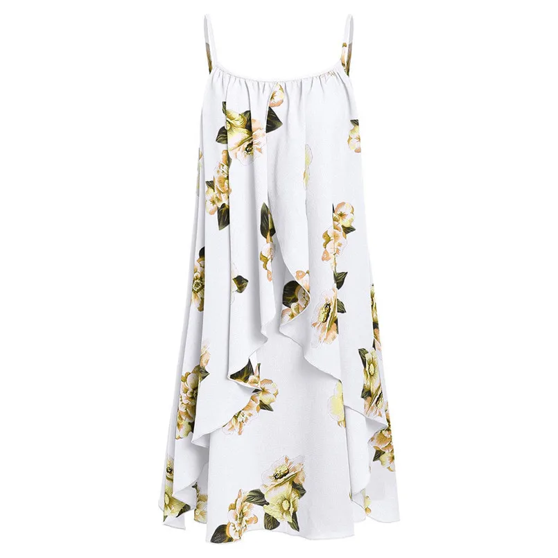 New Fashion Women Summer Short Sleeve Front Cross Cross Top Floral Print Mini Dress Elegant Ladies Casual Party Vestidos #4R09   (25)