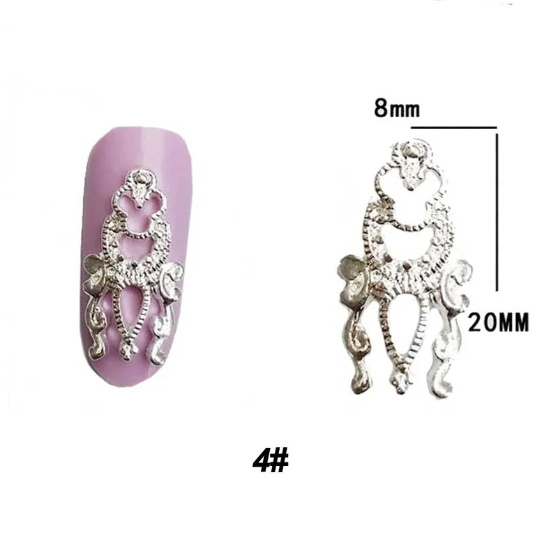 50 шт дизайн ногтей украшение Мода 3D лак для ногтей гель лак для ногтей французский Искусственный конглы амулеты аксессуары для маникюра платье для девочек - Цвет: 4
