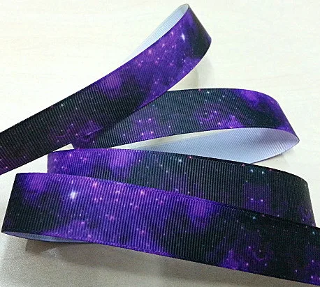 10 ярдов лот 7/8 дюймов 22 мм galaxy grosgrain ленты печатные ленты