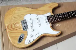 Природа Карагач Ясень тела stratocaster Красный накладку HSS накладку клен гриф 6 строка Электрогитары