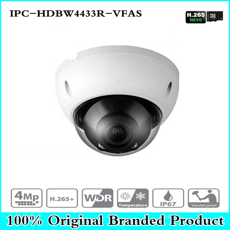 

DH IPC-HDBW4433R-VFAS 4Mp Starlight Camera 2.7-13.5mm Manual zoom lens with SD card slot Audio Alarm interface IP camera
