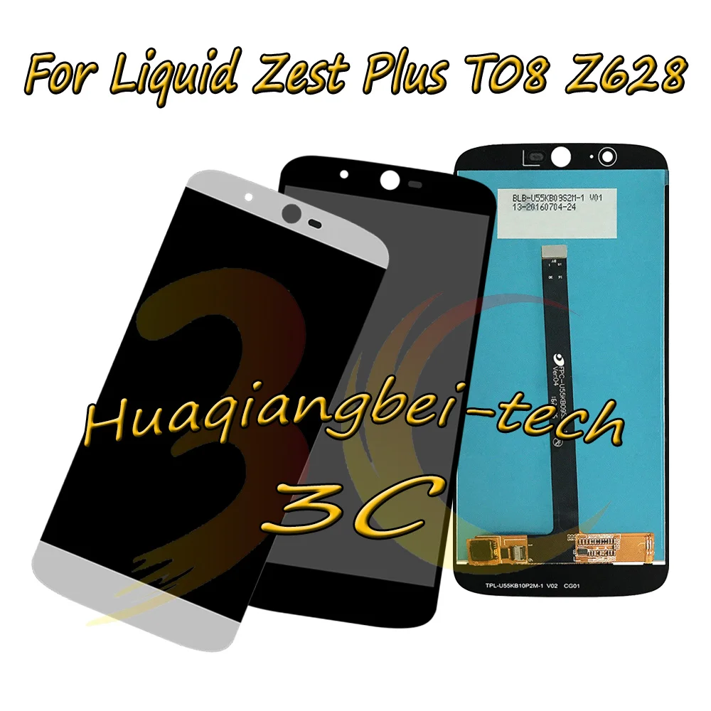

New 5.5'' For Acer Liquid Zest Plus T08 Z628 Full LCD DIsplay + Touch Screen Digitizer Assembly Black / White 100% Tested