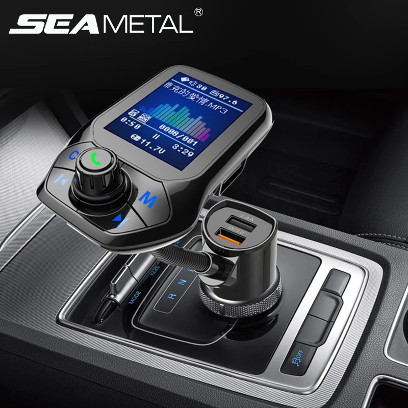

MP3 Player Car Cigarette Lighter Charger Splitter Automobiles Dual USB QC 3.0 Fast Charge with Bluetooth Handfree FM Transmitter