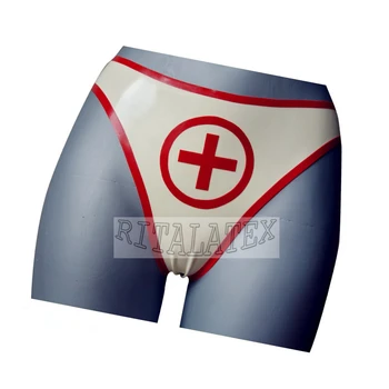 

New Arrival Latex Girls Briefs Sexy Latex Short Panties Rubber Underwear Latex Nurse Shorts Girl's Rubber Latex Knickers