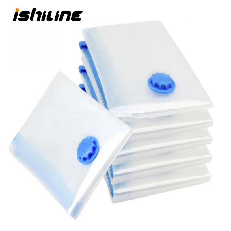 

New Home Vacuum Bag for Clothes Storage Bag With Valve Transparent Border Foldable Compressed Organizer Space Saving Seal packet