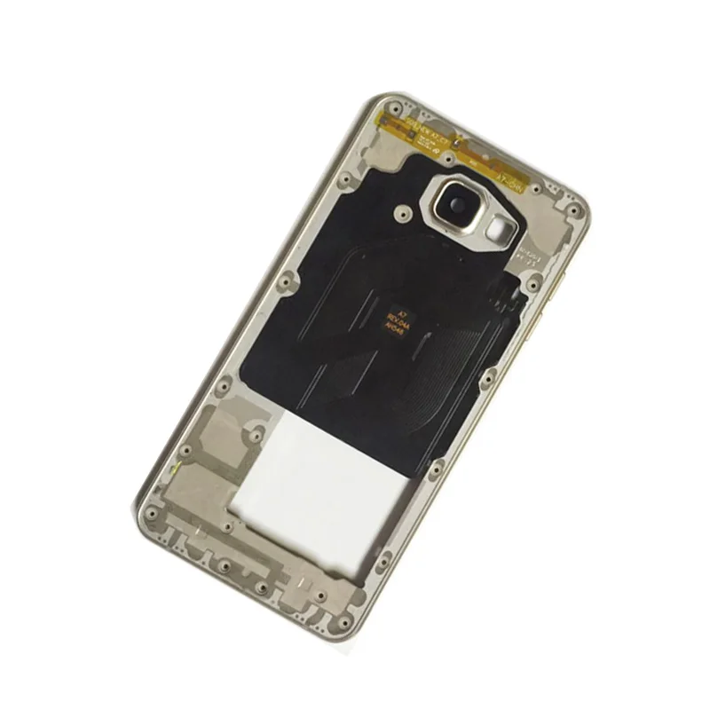 Original A710F A7100 Middle Frame For Samsung GALAXY A7 Single Version Mid Plate Metal Bezel Housing With Side Key Parts