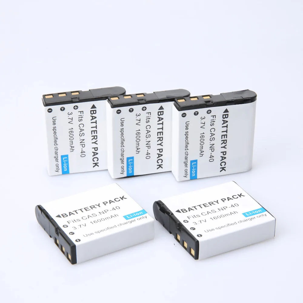 5* 1600mAh Rechargeable Battery NP 40 NP 40N NP 40ND