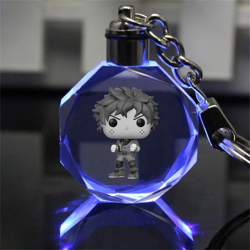 

My Hero Academia All Might Anime LED Key Chains LOGO Figure Keyring Crystal Toy Keychain Light Keyholder Unisex XMAS Gift NEW