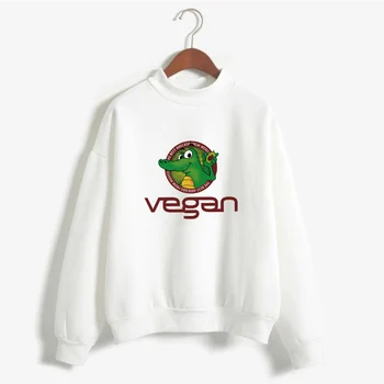 

Women Funny Vegan Crocodile Avocado Printed Harajuku Hoodies Fashion Poleras Mujer Kawaii Streetwear Sweatshirt 2050-169