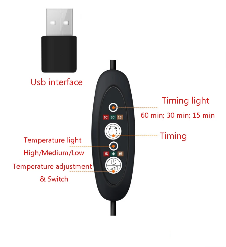 Aqumotic Usb Подушка под поясницу нагрев горячий компресс спальный Пояс Подушка 1 шт. Usb Подушка с Подогрев шеи жемчужный хлопок