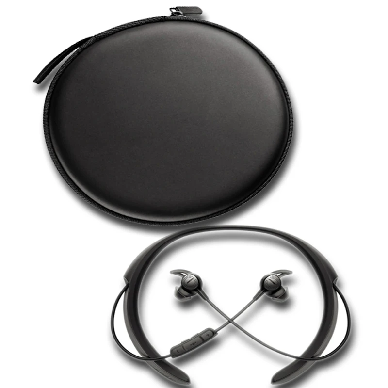 Чехол для хранения гарнитуры Bose QC30 QC 30 с шейным ремешком, Bluetooth наушники, беспроводные наушники, жесткий чехол, чехол для переноски, черный Чехол для хранения гарнитуры Bose QC30 QC 30 с шейным ремешком, Bluetooth наушники, беспроводные наушники, жесткий чехол, чехол для переноски, черный