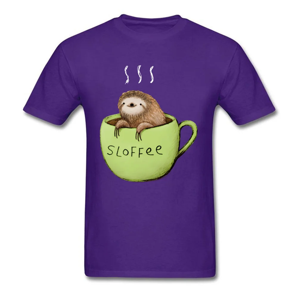 Sloffee Prevailing Short Sleeve Unique Top T-shirts Pure Cotton Round Neck Men's Tees 3D Printed Tops T Shirt Labor Day Sloffee purple