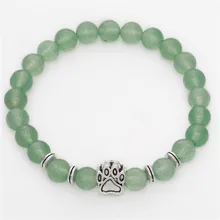 Популярные украшения натуральные зеленые восточные гробницы браслет лаконичный сплав милая собака пальмовые бусины браслет для украшения рук