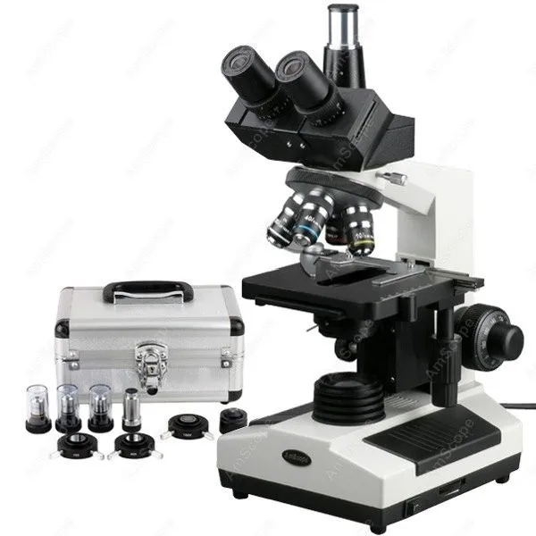 Trinocular Compound Microscope AmScope Supplies 40X 1600X Phase