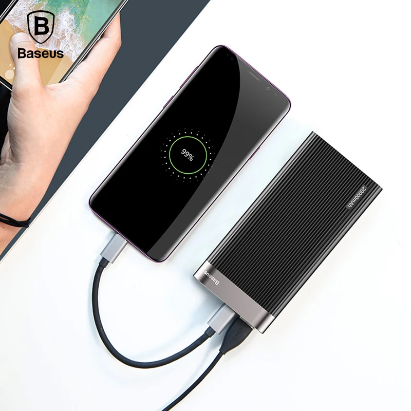 

Baseus 20000mAh Type C PD Fast Charger + QC3.0 Quick Charger Power Bank For iPhone X Samsung Huawei External Battery Powerbank