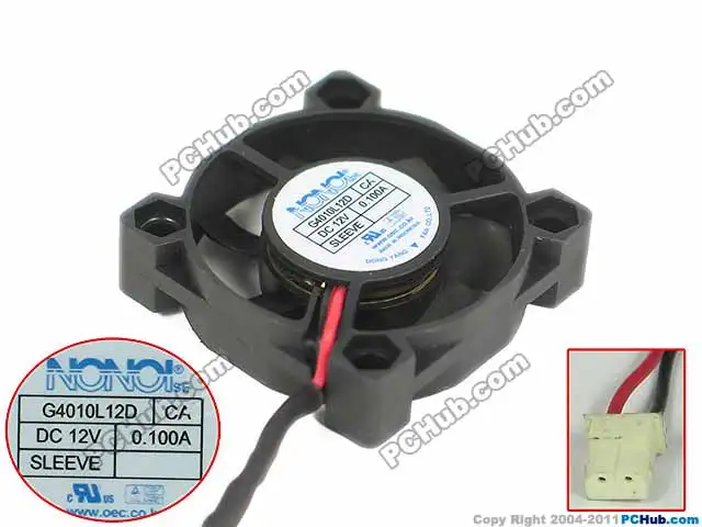 

Emacro For NONOISE G4010L12D Server Cooler Cooler Fan DC 12V 0.100A 40x40x10mm 2-wire