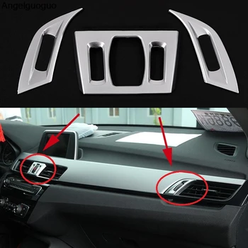 

Angelguoguo Car Air Conditioner Outlet Vent Trackwheel Frame Cover Trim Interior Accessories for BMW X1 F48 2016-2017