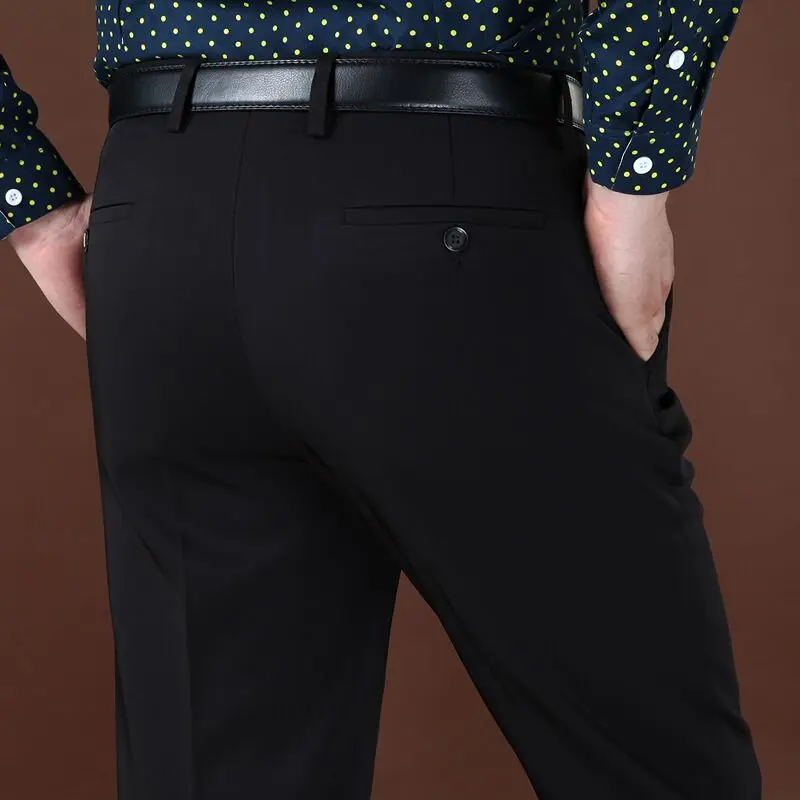 Men's Suit Pants High Quality Men Dress Pants Summer Thin Silk Trousers ...