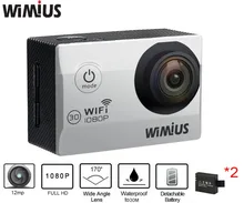 Wimius Wifi Action Camera Sport Camara Full HD 1080P 30fps 2.0 inch 12MP Go Waterproof 40M pro Mini Video Helmet Cam 2 batteries