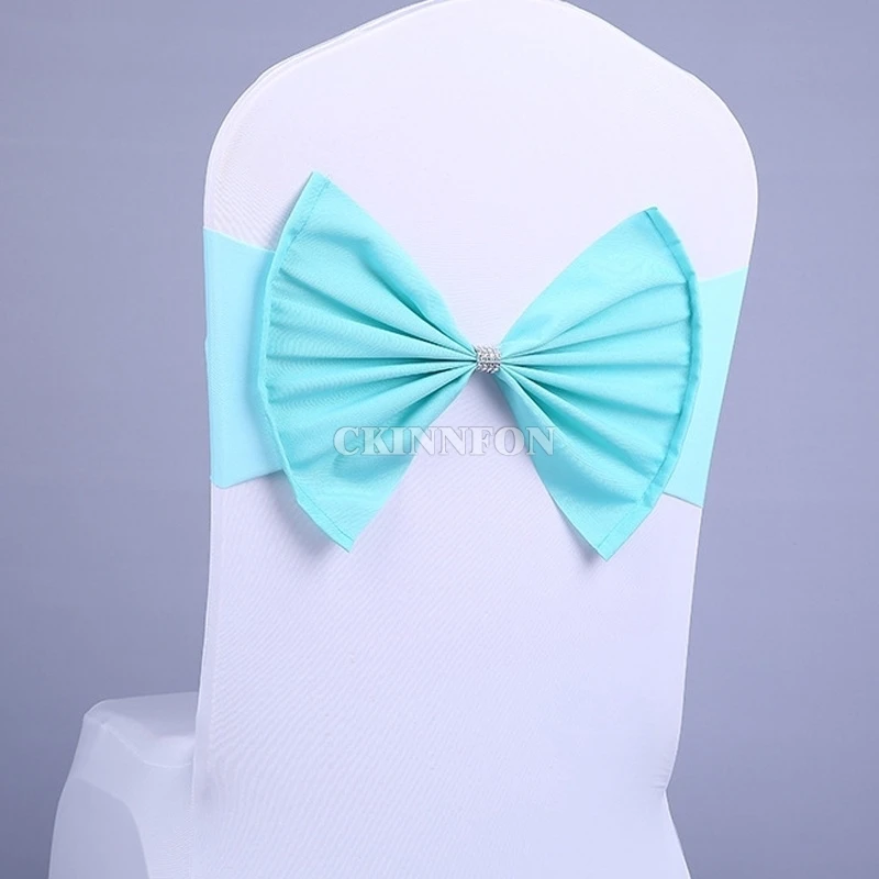 200 шт./лот Свадебная лента на стул галстук-бабочка акриловый чехол на стул с лентой эластичный пояс на стул спандекс чехол на стул - Цвет: Синий