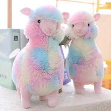 2019 Cute Rainbow Sheep Plush Toy 30 cm Animals Alpaca Dolls  High Quality Soft Cotton Baby Brinquedos for Children Gift