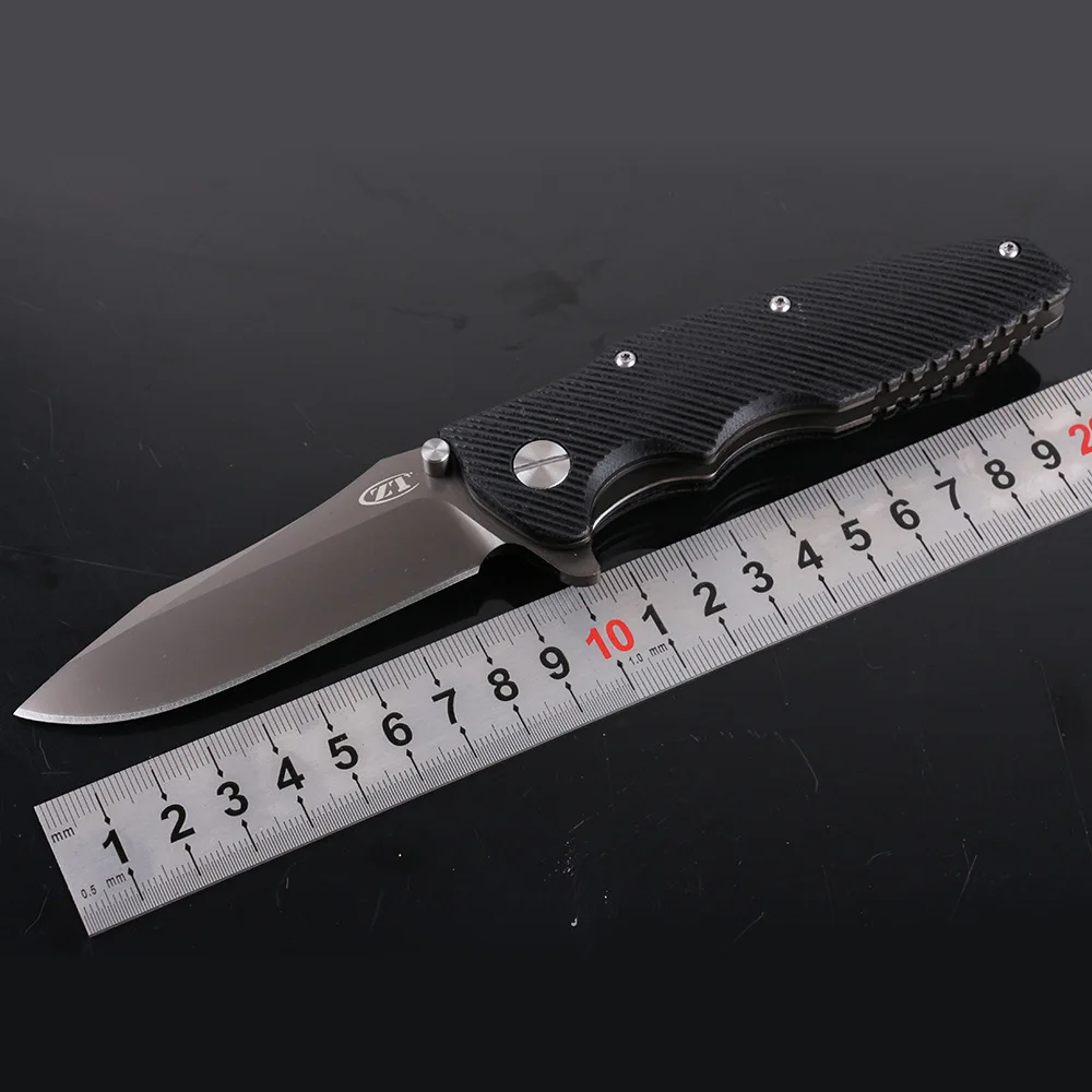 

ZT 04950 9CR18MOV blade shaft outdoor multi function tool collection boutique Steel sheet + non-slip G10 handle folding knife