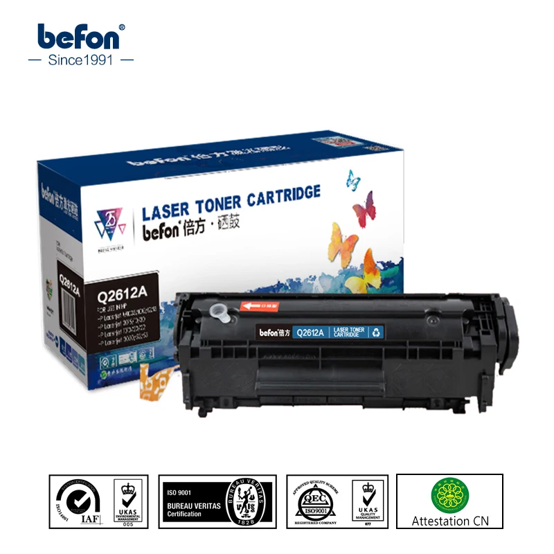 Befon cartucho de tóner Q2612A 12A 2612a 2612, Compatible con HP LaserJet  1010, 1012, 1015, 1018, 1020, 3010, 3015, 3020, 3030|toner cartridge|q2612a  12acompatible toner cartridges - AliExpress