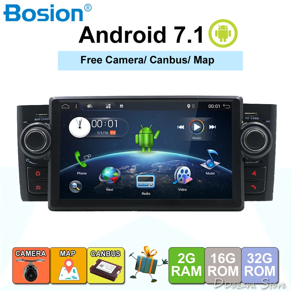 

Android 7.1 Octa Core GPS Navigation 7" Car DVD Multimedia for Fiat Linea Grande Punto 2007-2012 with WIFI SWC