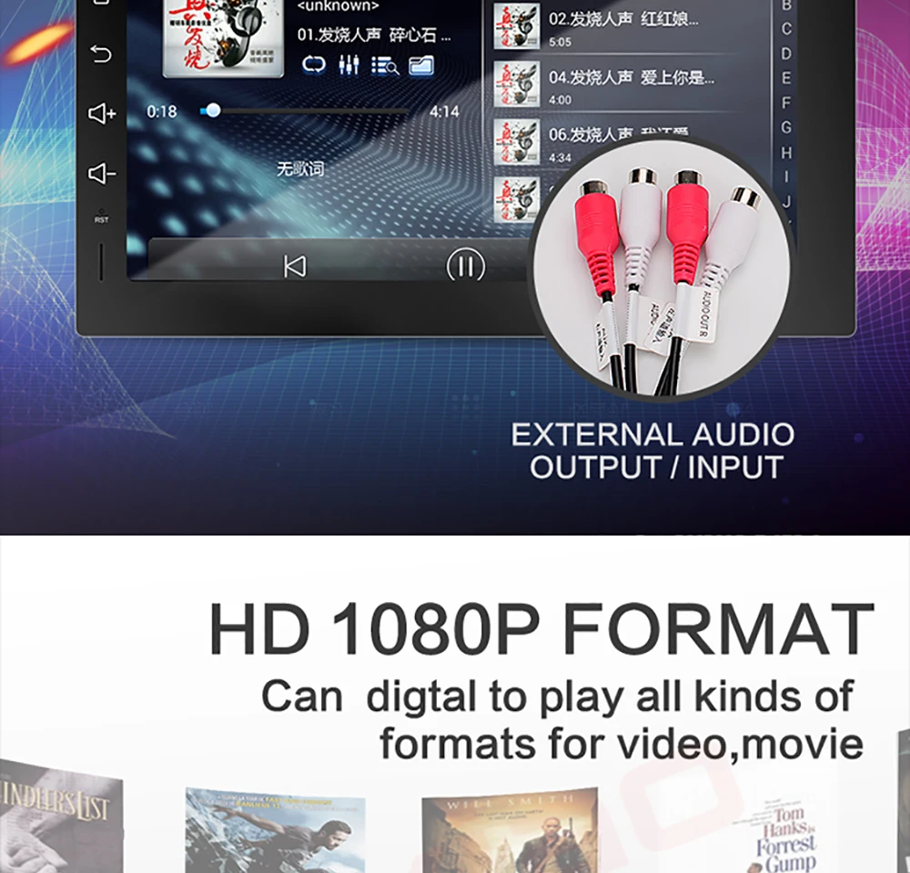 Top 2 Din Android Universal Car DVD Player GPS Navigation Map WIFI BT Radio Player Multimedia For Honda Nissan BYD TOYOTA KIA 27