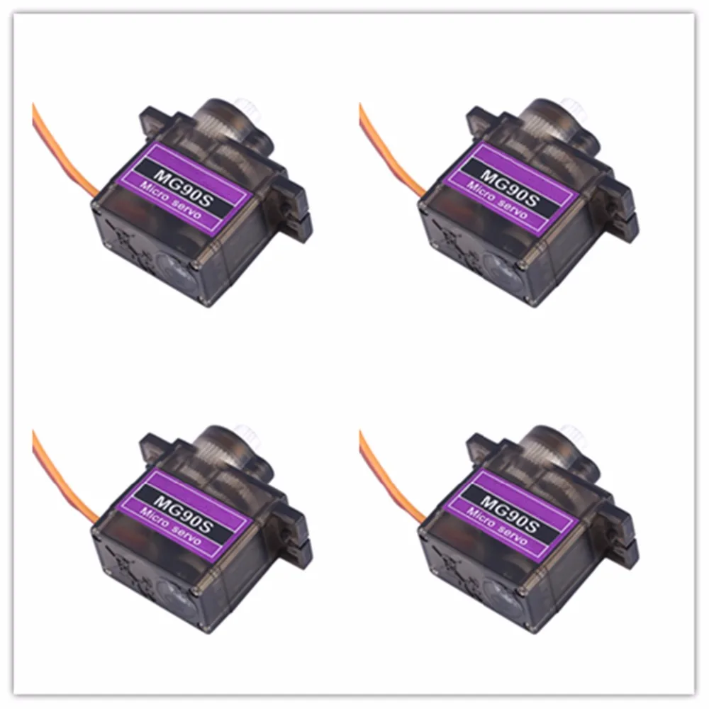 

4pcs MG90s Mini Motors 9g High Torque Servos Metal Gear Motor for RC Helicopter Model Airplane Boats