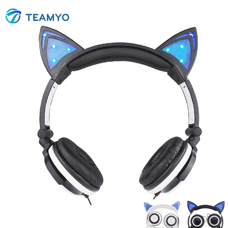Cat Ear Headphones With Glowing Ears Buy Cat Ear Headphones With Glowing Ears Buy
