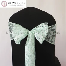 100 шт. Self-Tie 8 ''* 108'' светло-зеленый кружевная лента для стула 100 шт