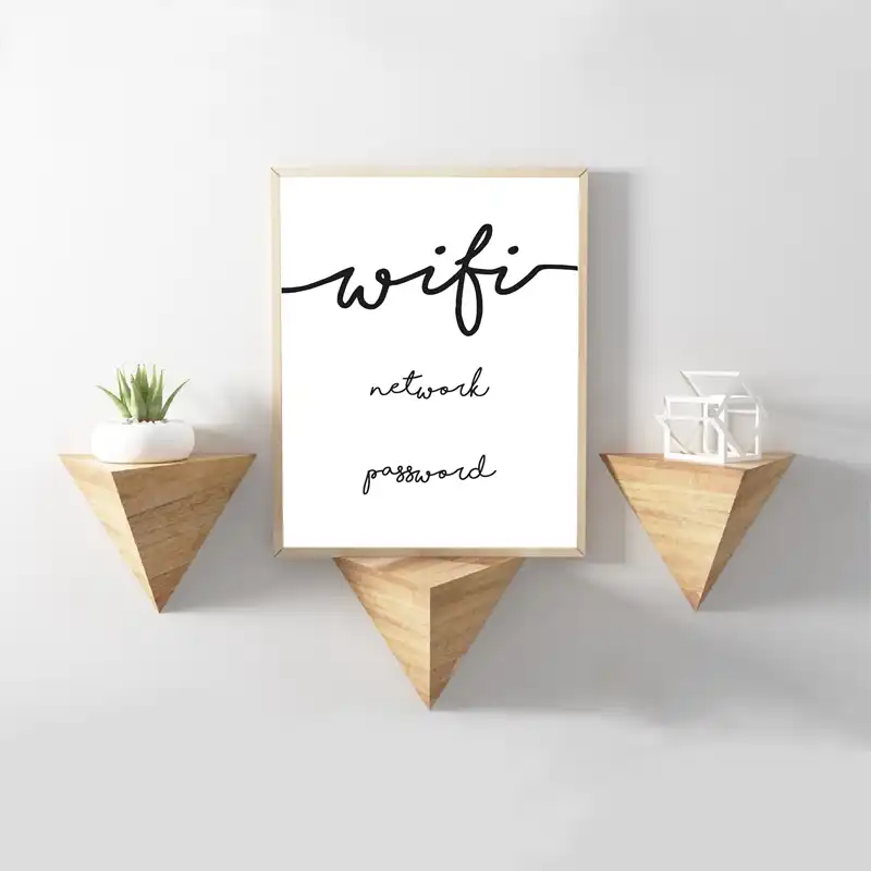 Editable Wifi Password Sign Wifi Print Personalized Canvas
