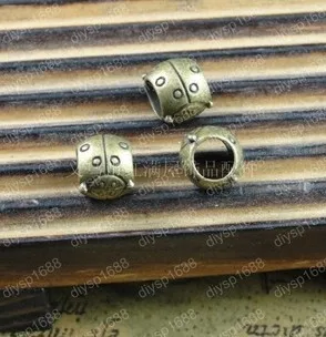

100 pcs/lot10*8*9MM Zinc alloy bead Antique Bronze Plated big hole bead Jewelry Findings JJA3346