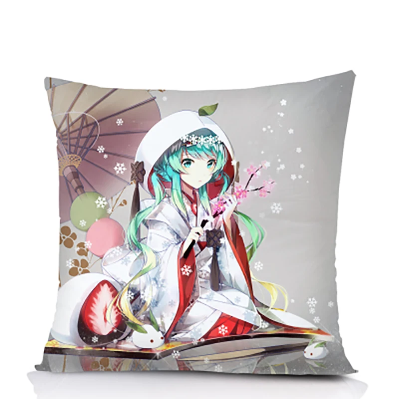 

Anime Hatsune Pillow with cotton wool Hatsune Miku 2 yuan rectangular anime pillow cushion pillow DIY to map custom