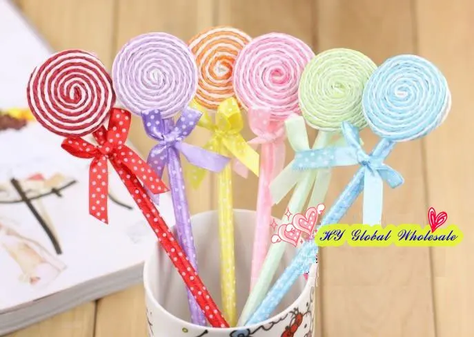 

Free shiping!New Novelty Lollipop pens/office and study Cartoon pens/Colorful ballpoint pen/Fashion Gifts/Wholesale