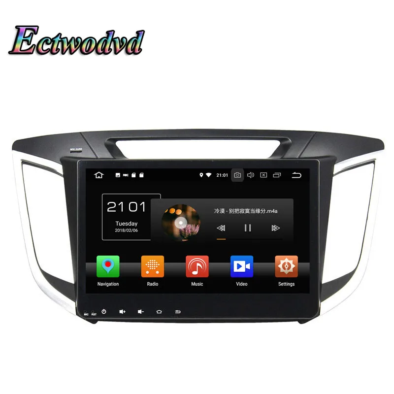 Flash Deal Ectwodvd Octa Core 4G RAM 64G ROM Android 9.0 Car Multimedia DVD Player GPS HeadUnit for Hyundai IX25 2014-2015 4