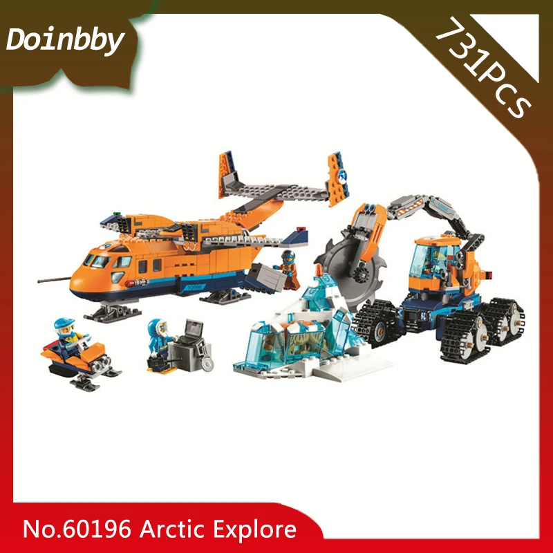 

731pcs City Urban Series Arctic Ice Explore Supply Plane Model Building Blocks Education Toys Compatible with Legoings 60196